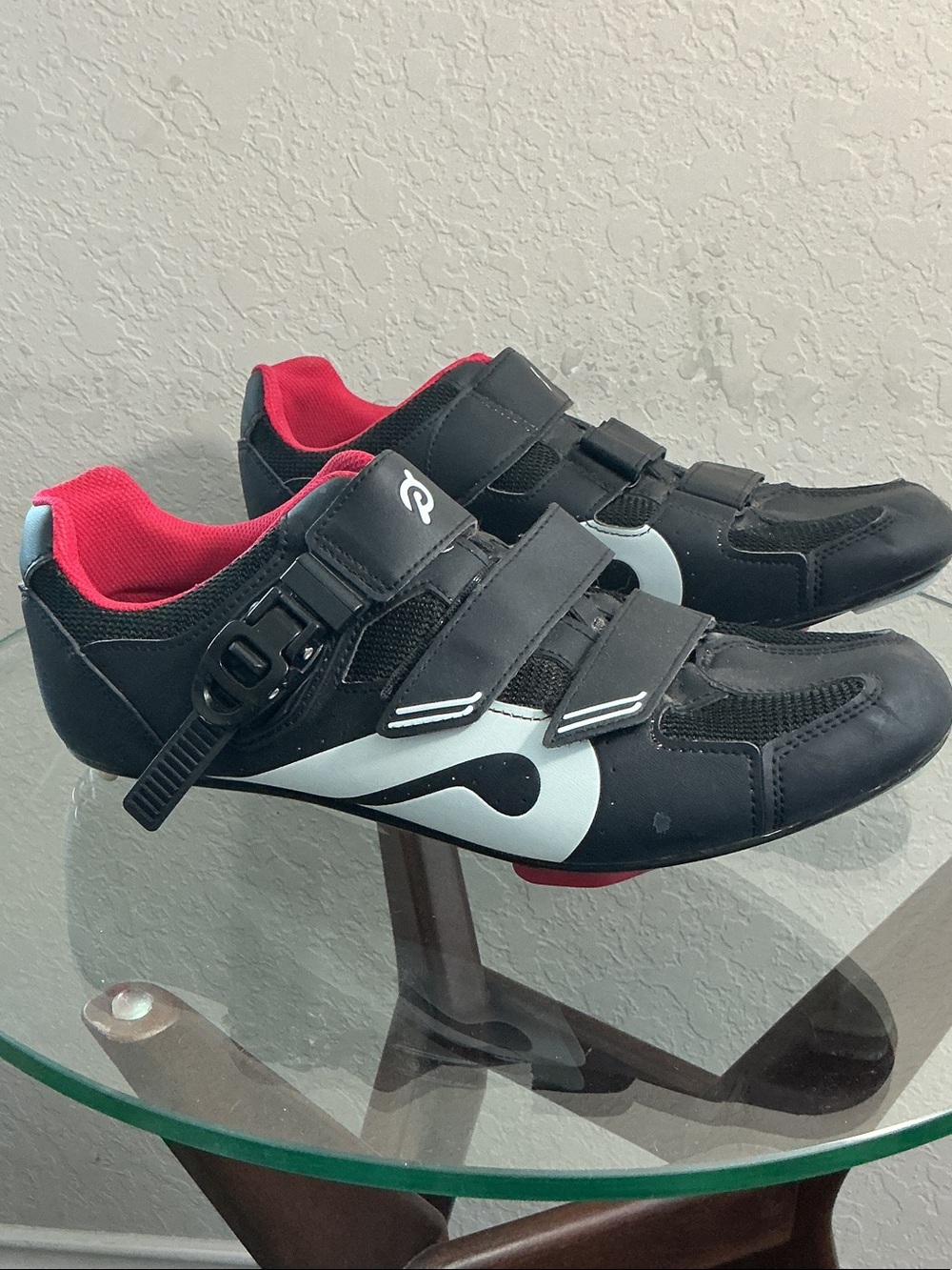 🚴 Authentic Peloton Cycling Shoes w/ Look Delta Cleats Black Red EU 46 US 12 🚴